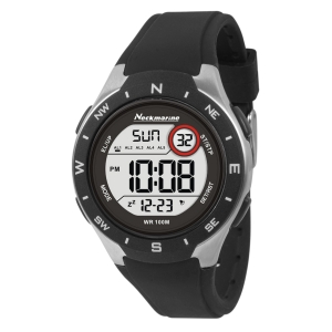 Reloj digital para hombre de acero de color negro - Pulsera de caucho Reloj digital para hombre de acero de color negro - Pulsera de caucho