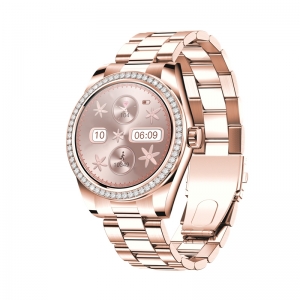 Reloj inteligente de acero para mujer en color rosa - Neckmarine - NKM2929R
